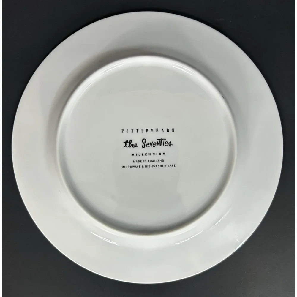 Pottery Barn Millennium Series Decade Salad Dessert Plates Set of 12 Retro